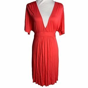 Armani Exchange Open Back Kimono Dress L Coral